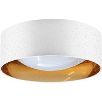 Plafonnier LED rond 18W 4000K blanc/or Ø32cm Polux