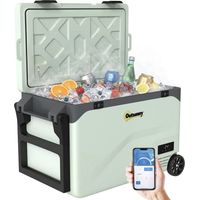 42,5 liter compressor koelbox, stille elektrische minikoelkast tot -20℃, met Bluetooth, rolhandvat en telefoonhouder