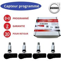 x4 Capteurs TPMS Volvo 433MHz préprogrammés — S60 V60 S90 XC90 (31362304, 31414092)