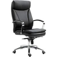 Evre Stylish Swivel Office Chair Height Adjustable With Padded Headrest (Black)