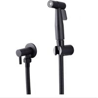 (noir)Pulvérisateur de toilettes pour bidet et de toilettes en acier inoxydable, Kit de pulvérisateur de bidet