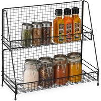 Etagere a epices en metal noir