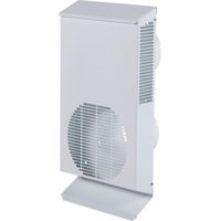 Pluggit Rejilla de protección contra la intemperie DN125, doble, vertical, chapa de acero, blanco, distancia entre ejes 205 mm, WSG125DS
