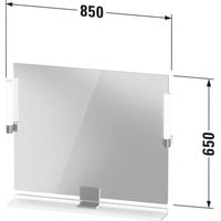 DURAVIT SV74220BD180000 Miroir Sivida 850x650x36, LED, gradateur