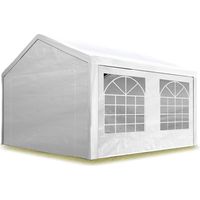 Tendone per Feste Gazebo 3x5 m bianco PE 350 N Impermeabile Protezione UV Tenda Giardino Sagre Eventi Mercati Esterno