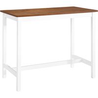 Vidaxl – Table haute bar style industriel – Comptoir en bois massif 108 x 60 x 91 cm – Facile à assembler – Finition poncée et laquée