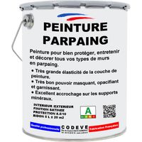 Peinture Parpaing - 20 L - Codeve Bois - RAL 8019 - Brun gris - Pour La Protection D'un Mur Parpaing, Brique Ou Béton Cellulaire.