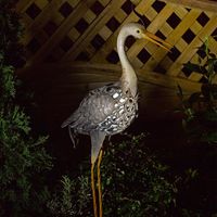81cm Solar power Outdoor Novelty LED Heron Bird Light Ornament | Garden Decoration