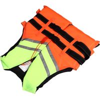 Gilet de sauvetage adulte, gilet de sauvetage d'extérieur, gilet de flottaison avec sifflet, style à empiècements orange
