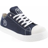 Chaussures de Sécurité Basses - Tissu Bleu Denim, Semelles Antidérapantes Blanches - Fashion Security - Confort et Style - 44 - Taille 44