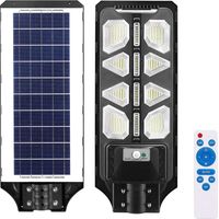 Lampione Stradale Faro LED 120W Solare Esterno Sensore Movimento Telecomando