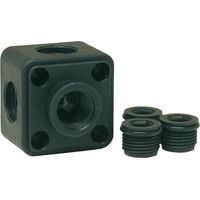 Boîtier de distribution d'air plastique 5 x DN15- 1/2, y compris 3 bouchons