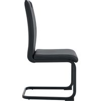Lot de 4 chaises courbées en PU noir – parfaitement intégrées à un intérieur industriel et moderne