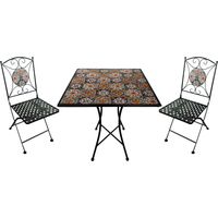 Axi Camilla Table Et Chaise Bistrot, 2 Chaises 1 Table, Ensemble Bistro Extérieur, Mosaique Casa Del Sol - Salon De Jardin Bistrot, Table Bistrot Pour Jardin/Balcon/Terrasse