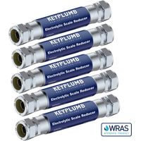 5x Keyplumb Inline Electrolytic Scale Reducer Inhibitor 15mm Compression WRAS