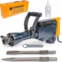 Martillo demoledor de impacto para cincelar 45J HEX 3000W