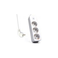 WY13163 base múltiple 1,5 m 3 salidas AC Interior Plata, Blanco