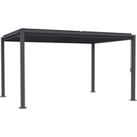 Pérgola bioclimática autoportante "Howard" con lamas orientables - 3 x 4 m - Gris
