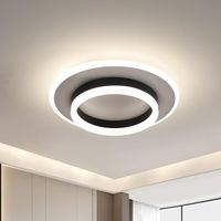 COMELY Klassische runde Deckenleuchte – Zweifarbiges Design in Schwarz und Weiß – 30 x 30 cm – Neutralweißes Licht 4000 K – Für Schlafzimmer, Flur oder Eingangsbereich