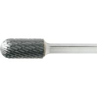 LUKAS HM-Frässtift Form C Walzenrund Kopf ø 10 mm L 20 mm Zahnung 7 für Stahl
