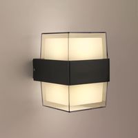 2 x 5 W LED-Wandleuchte für den Außenbereich, IP65 wasserdicht, warmweiß (3000 K), nach oben und unten gerichtet, 750 lm, schwarz, für Schlafzimmer, Flur, Wohnzimmer, Garten und Terrasse