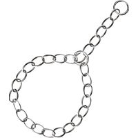 2 mm x 55 cm collier: Collier en acier inoxydable pour chiens avec maille ovale