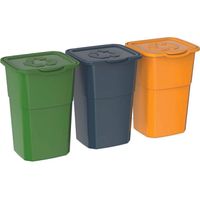 KIT 3 PATTUMIERE ECO3 PER RACCOLTA DIFFERENZIATA LT.50 ART.429 - 3 pezzi DEA HOME