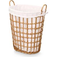 Kipit Wäschekorb modern grau braun 58x49x35 cm