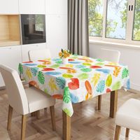 Toile Cirée Ovale 140x240cm Tuvalu Blanc Sur Cintre - Access Deco