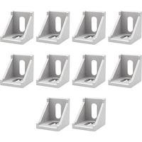(40 x 40 10 pièces) Angle de fixation Angle d'angle, matériel de fixation en aluminium Fixation d'angle Profilé en aluminium