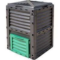 Composteur de Jardin 300L en Polypropylène – Bac à Compost 83x61x61cm avec Trappe. Assemblage Facile, Résistant aux UV. Modèle (300 L) pour Déchets Organiques et Engrais Naturel.