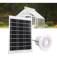 6-W-Solar-Abluftventilator-Set mit monokristallinem Panel für Hühnerstall, Gewächshaus, Tierhaus, Material: Aluminiumlegierung, Kunststoff, IP67