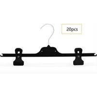 20pcs, Noir Cintres pour Pantalons Cintres avec Pinces Cintres Jupes 36cm Clip Cintres pour Jupes Pantalons