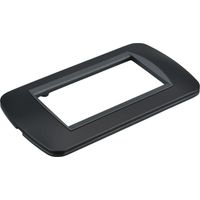 Placca Plastica Ovale MBL 4 Moduli/Posti Compatibile Bticino Living 3 Colori Disponibili (Nero)