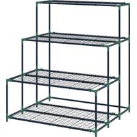 Échafaudage Porta Piante 4 Livelli en Acier 94x84x110 cm Vert Foncé