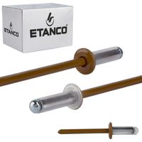 Rivets ouverts en aluminium 4,8x12mm RAL 8003