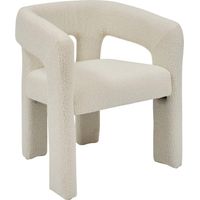 Fauteuil de Table Bouclette "Amos" 75cm Blanc