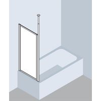Kermi Paroi latérale Vario 2000 TWD 0750x 1400 BV : 664-696 WEI verre trempé transparent