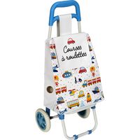 Chariot de courses pour enfant - 19L - Bleu - L 30,5 x P 20 x H 73,5 cm - Livraison gratuite