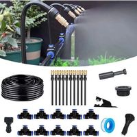 Kit de pulvérisation universel DIY (20 mètres) avec système d'irrigation automatique incurvé à 360° pour plantes de jardin (brumisation. arrosage).