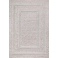 Tapis salon et chambre 160x220 beige rectangle tissé motif faux uni KOULA