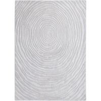 Tapis salon et chambre en laine 160x230 crème fait à la main motif faux uni IZ