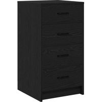 Sideboard/Anrichte/Buffet Schwarz Eichen-Optik 40 x 41 x 75 cm Holzwerkstoff LXWW446632