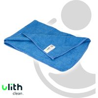 ULITH Clean-Basic Microfasertuch, 40 x 40 cm, Blau, 210 GSM, Robust, Langlebig, mit hoher Wasseraufnahme