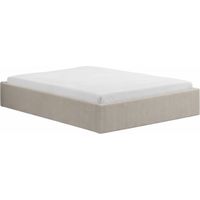 Cama con caja de almacenamiento de 160x200cm pana beige AUSTIN