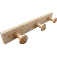 INOFIX - Porte-manteau bois de pin 3 têtes