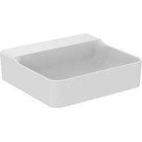 Lavabo CONCA 600x450x165mm blanco sin orificio para grifería, sin rebosadero IDEAL STANDARD