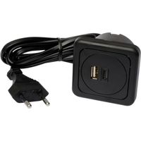 interBär 9016-014.81 3fach USB-Ladesteckdose 1er Set mit USB, mit USB-C® IP20 Schwarz