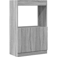 Maison La Vie - Buffet haut pour salon - Meuble de rangement sonoma gris 63x33x100 cm bois d'ingénierie bu1612