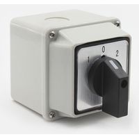Universeller Drehschalter LW26-20A 220V - 8 Anschlüsse, 3 Positionen 1-0-2, Wendeschalter mit Hauptschalter